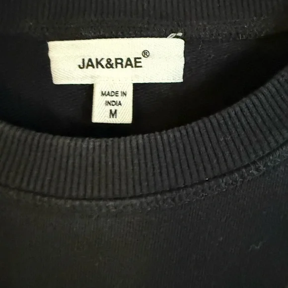 Jak & Rae Women’s sweatshirt Embroidered Floral Black size M - Picture 4 of 4